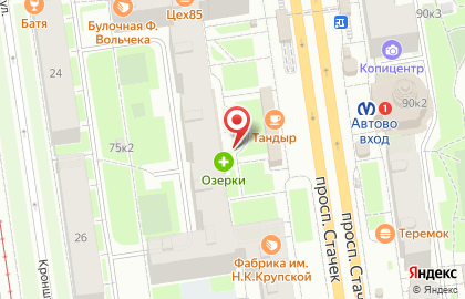Магазин овощей и фруктов на проспекте Стачек, 75 на карте