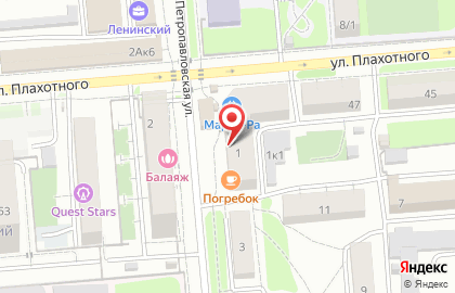 Кафе быстрого питания Хабиби фуд на Петропавловской улице на карте