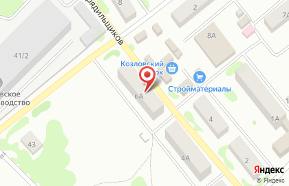 Супермаркет Магнит на улице Прядильщиков на карте