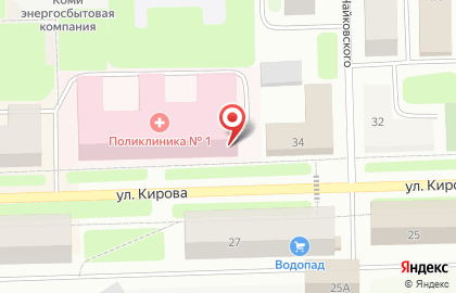 Интинская центральная городская больница на улице Кирова на карте