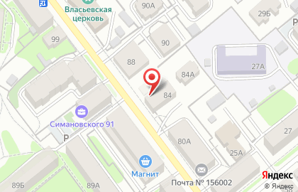 Педикюрный кабинет на улице Симановского на карте