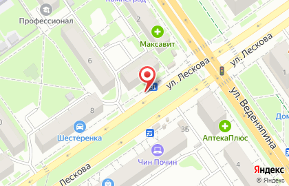 Киоск по продаже фруктов и овощей на улице Лескова 4 на карте
