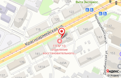 Самарская Городская Поликлиника № 13 Железнодорожного Района в Железнодорожном районе на карте