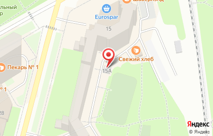 Супермаркет Eurospar в Санкт-Петербурге на карте