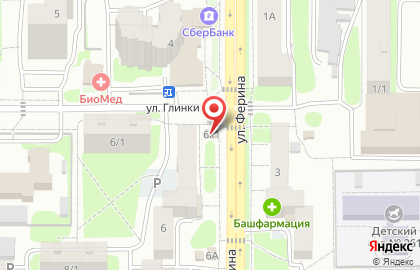 Продовольственный магазин в Калининском районе на карте