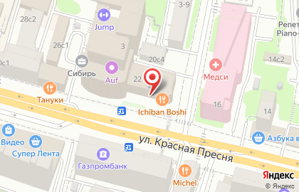 Акционерный коммерческий банк Фора-Банк на улице Красная Пресня на карте