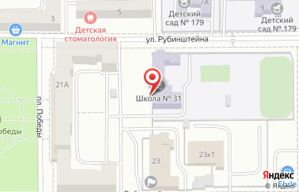 Средняя общеобразовательная школа №31 в Орджоникидзевском районе на карте
