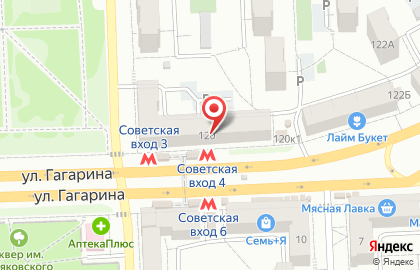 Пересвет в Советском районе на карте