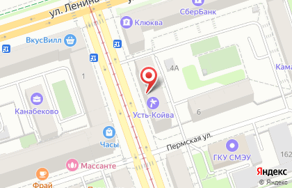 База отдыха Усть-Койва на карте