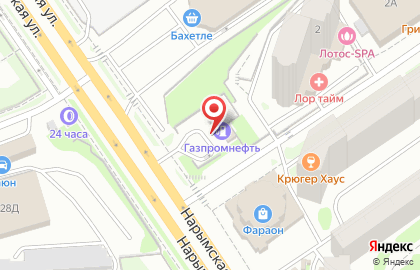 АЗС Янтарь на Нарымской улице на карте
