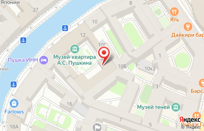 Всероссийский музей А.С. Пушкина в Центральном районе на карте