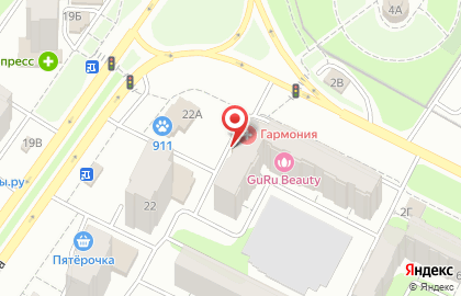 Клуб здорового образа жизни Гармония в Московском районе на карте