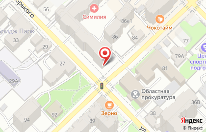 Студия красоты Эйфория на улице Горького на карте