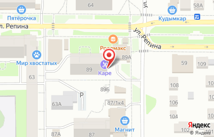 Парикмахерская Каре в Орджоникидзевском районе на карте