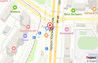 Магазин табачных изделий Табакерка на проспекте Космонавтов на карте