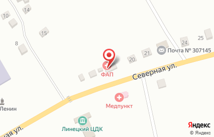 Линецкое отделение общей врачебной практики, Железногорская центральная районная больница на карте