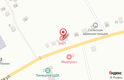 Линецкое отделение общей врачебной практики, Железногорская центральная районная больница на карте