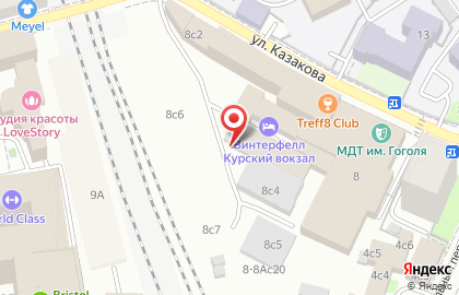 Бильярдный клуб 15-й шар на улице Казакова на карте