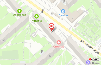 Магазин у дома Бристоль в Железнодорожном районе на карте