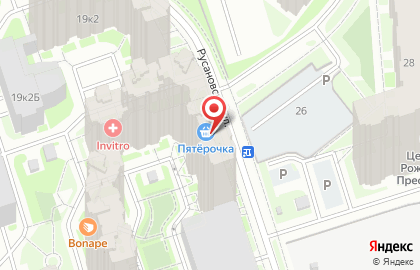 Супермаркет Пятёрочка в Санкт-Петербурге на карте