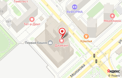 Стоматология Диамант в Советском районе на карте