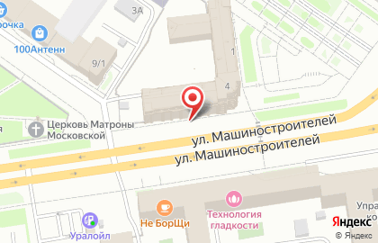 ООО Книжный Мир на улице Машиностроителей на карте
