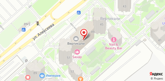 Студия лазерной эпиляции Beauty Silhouette в БЦ Вертикали на карте