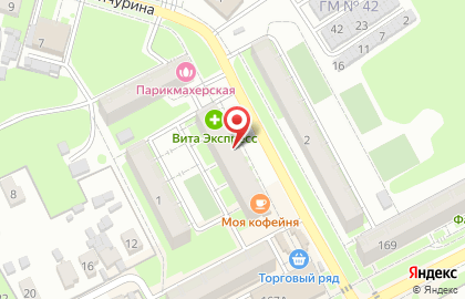 Супермаркет Магнит у дома на улице Мичурина на карте