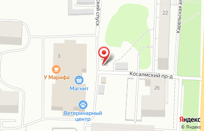 Магазин по продаже овощей и фруктов в Петрозаводске на карте