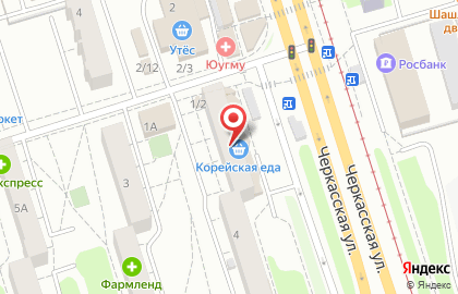 Магазин корейских салатов в Металлургическом районе на карте