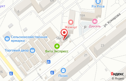 Кафе на ул. Комарова, 56 к1 на карте