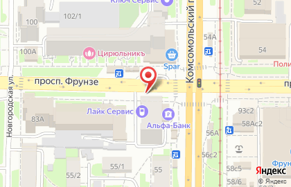 Дефиле на Комсомольском проспекте на карте