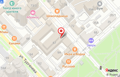 Банк ВТБ24 в Центральном районе на карте