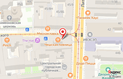 Пивной ресторан Толстый Фраер в Центральном районе на карте
