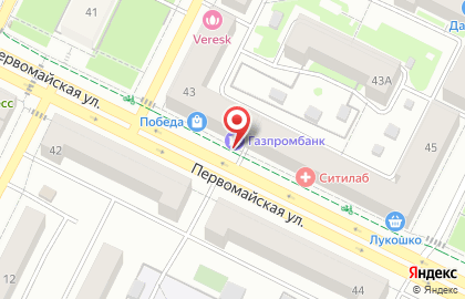 Газпромбанк на Первомайской улице на карте