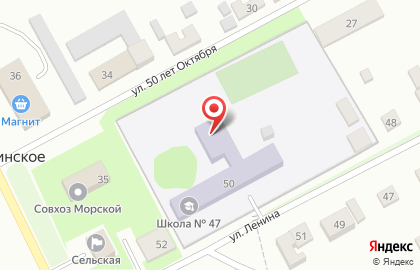Средняя общеобразовательная школа №47 на улице Ленина на карте