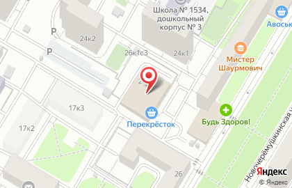 Перекресток на Профсоюзной на карте