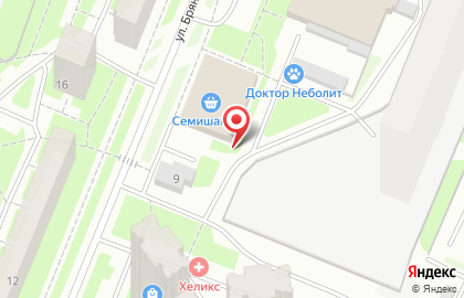 Киоск по ремонту обуви, Калининский район на улице Брянцева на карте