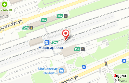 Новогиреево, железнодорожная станция на карте