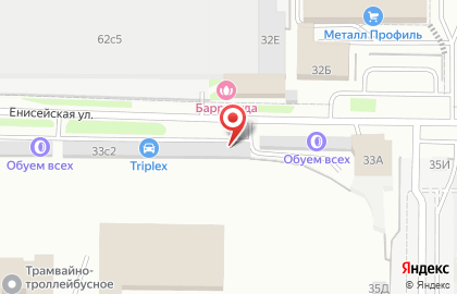 Шиномонтажная мастерская на Енисейской улице на карте