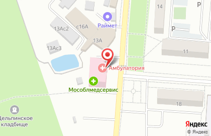 Московская областная станция скорой медицинской помощи на Юбилейной улице в Воскресенске на карте