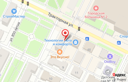 Пункт выдачи магазина электроники и бытовой техники Позитроника в Октябрьском районе на карте