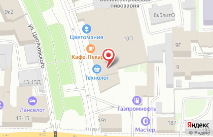 Строитель на улице Циолковского на карте