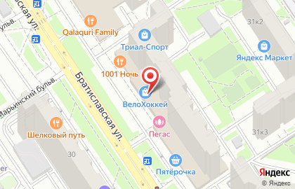 Зоосалон Какаду на Братиславской улице на карте