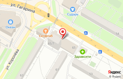 Перекресток в Жуковском на карте