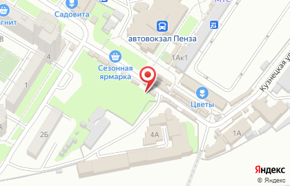 Киоск по продаже хлебобулочных изделий в Железнодорожном районе на карте