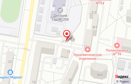 Киоск по ремонту обуви и изготовлению ключей в Барнауле на карте