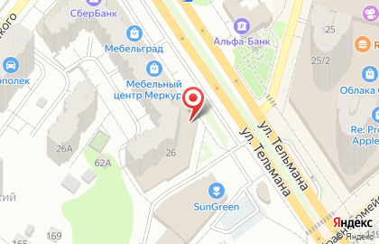 Россельхозбанк на улице Тельмана в Энгельсе на карте