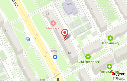 Магазин свежих цветов Ботаника на улице Академика Сахарова на карте