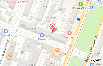 Автостоянка в Саратове на карте
